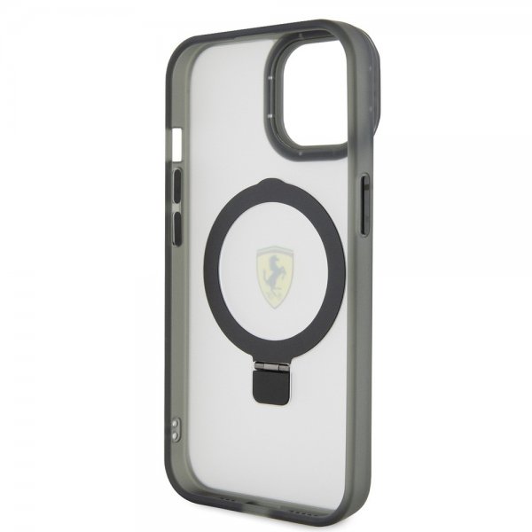 Ferrari iPhone 15 Cover Ring Stand MagSafe Sort