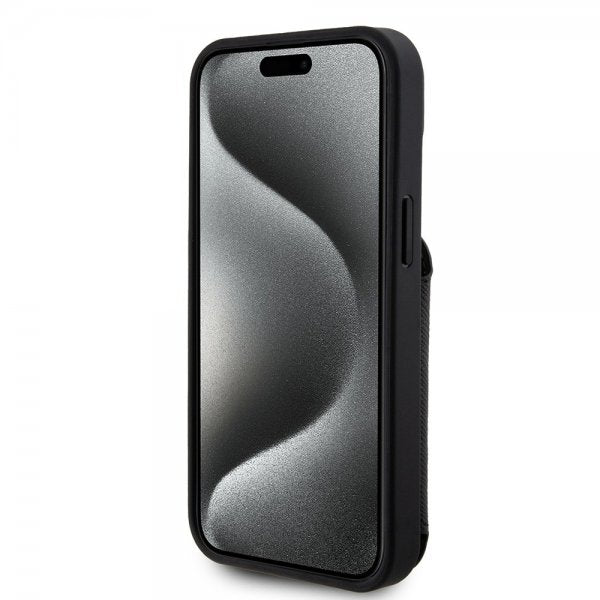 Karl Lagerfeld iPhone 15 Cover Saffiano Card Slots & Stand Sort