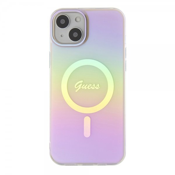 Guess iPhone 15 Cover Script MagSafe Rosa