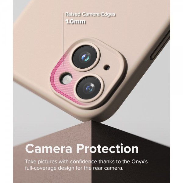 Ringke iPhone 15 Cover Silicone Magnetic Pink Sand