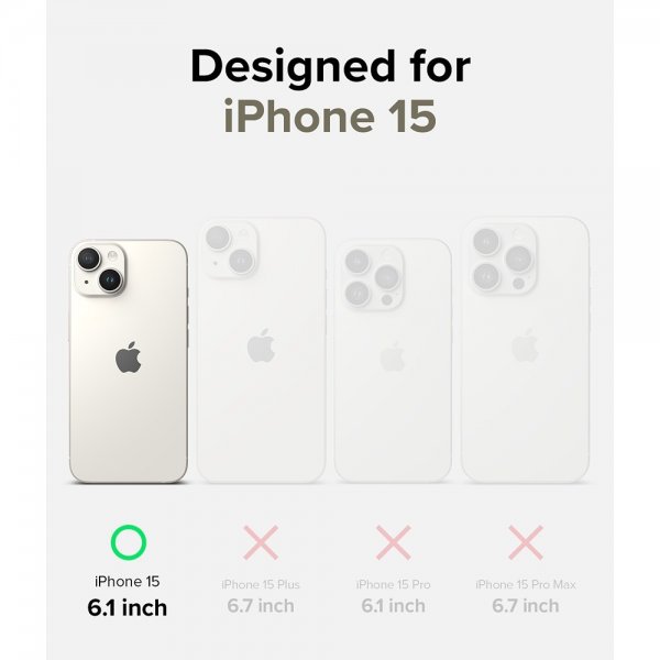 Ringke iPhone 15 Cover Silikone Magnetisk Sten