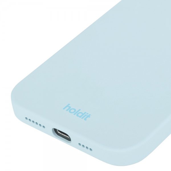 Holdit iPhone 15 Cover Silikone Mineral Blå