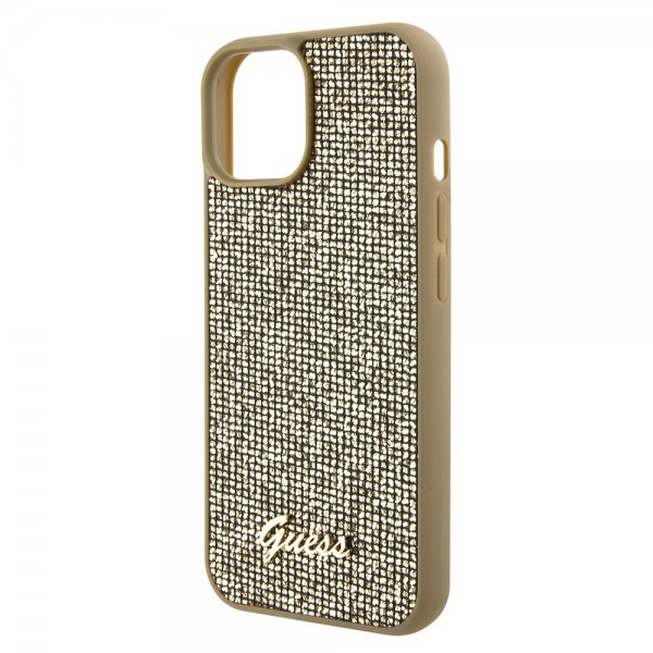 Guess iPhone 15 Cover Square Mirror Guld