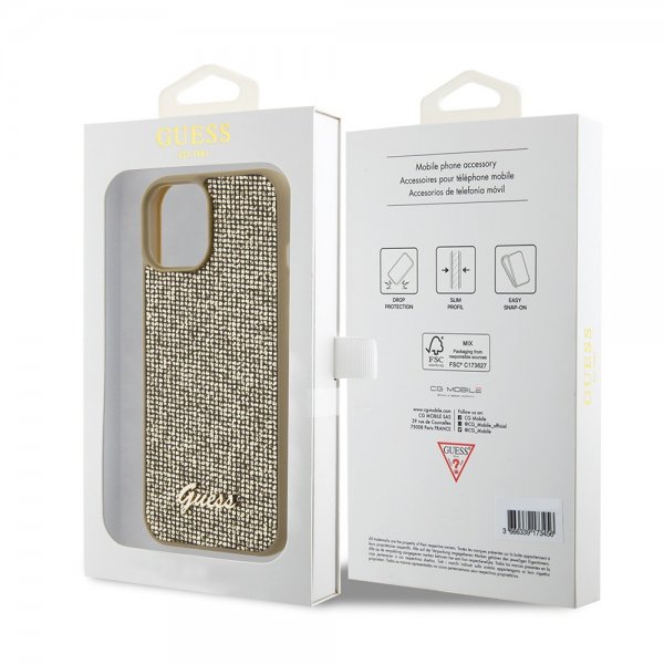 Guess iPhone 15 Cover Square Mirror Guld