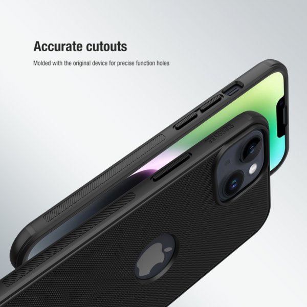 Nillkin iPhone 15 Cover Super Frosted Shield Pro Logo Hole Blå