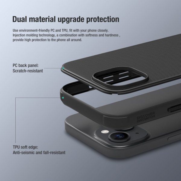 Nillkin iPhone 15 Cover Super Frosted Shield Pro Rød