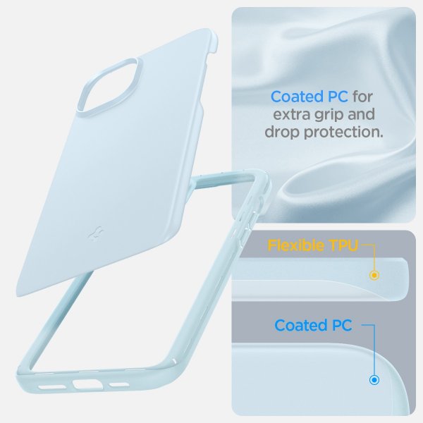 Spigen iPhone 15 Cover Thin Fit Mute Blue
