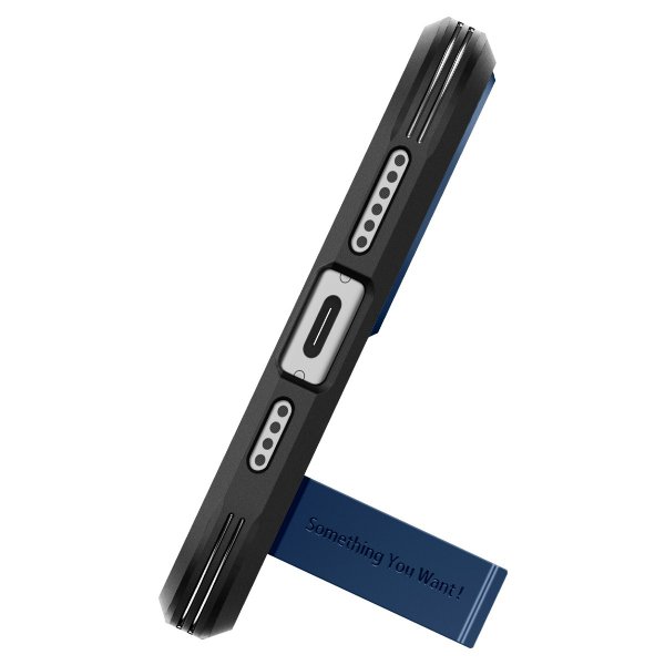 Spigen iPhone 15 Cover Tough Armor MagFit Navy Blue