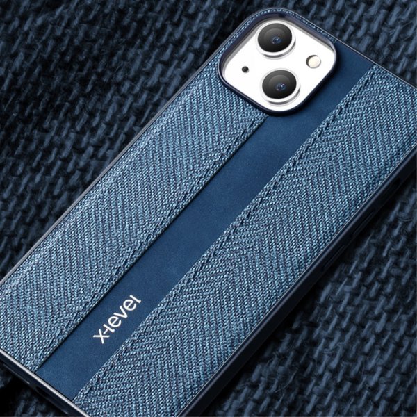 X-Level iPhone 15 Cover Stoftekstur Sort