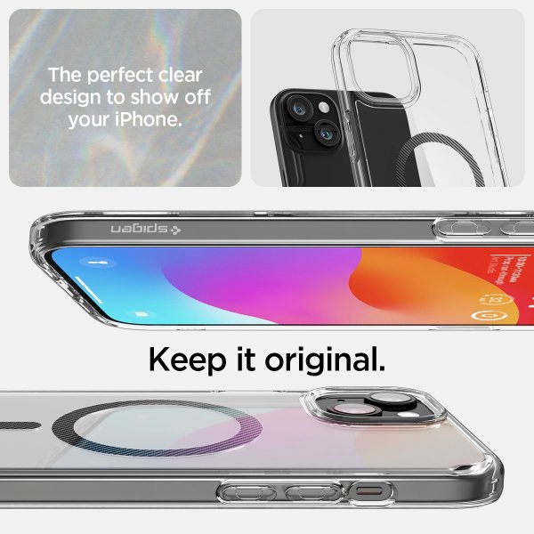 Spigen iPhone 15 Cover Ultra Hybrid MagFit Carbon Fiber