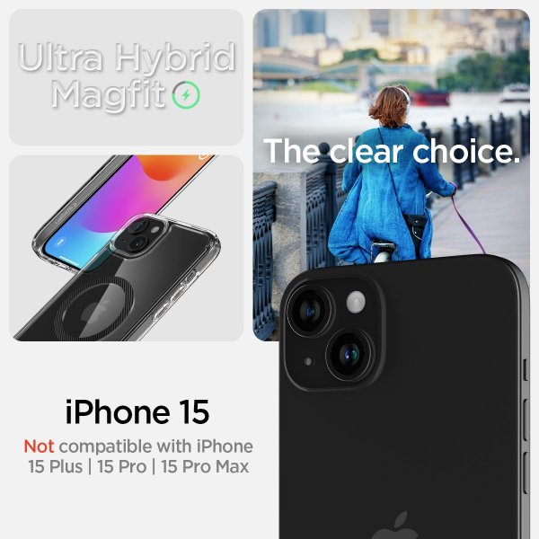 Spigen iPhone 15 Cover Ultra Hybrid MagFit Carbon Fiber