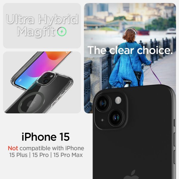 Spigen iPhone 15 Cover Ultra Hybrid MagFit Graphite