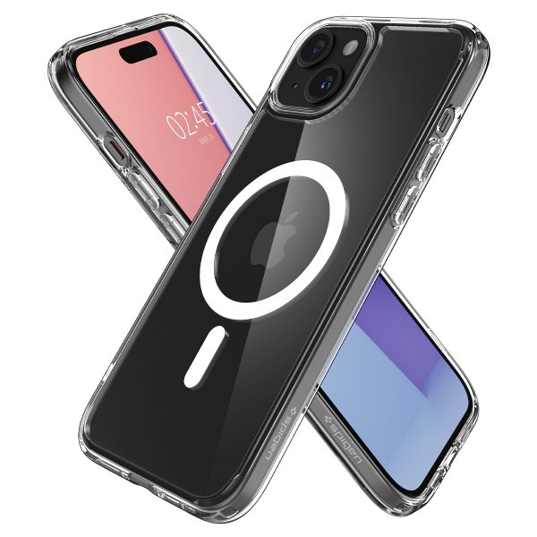 Spigen iPhone 15 Cover Ultra Hybrid MagFit Hvid