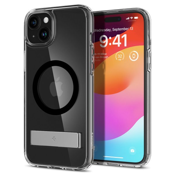Spigen iPhone 15 Cover Ultra Hybrid S MagFit Sort