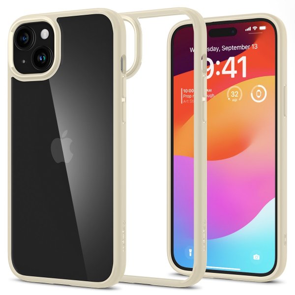 Spigen iPhone 15 Cover Ultra Hybrid Mute Beige