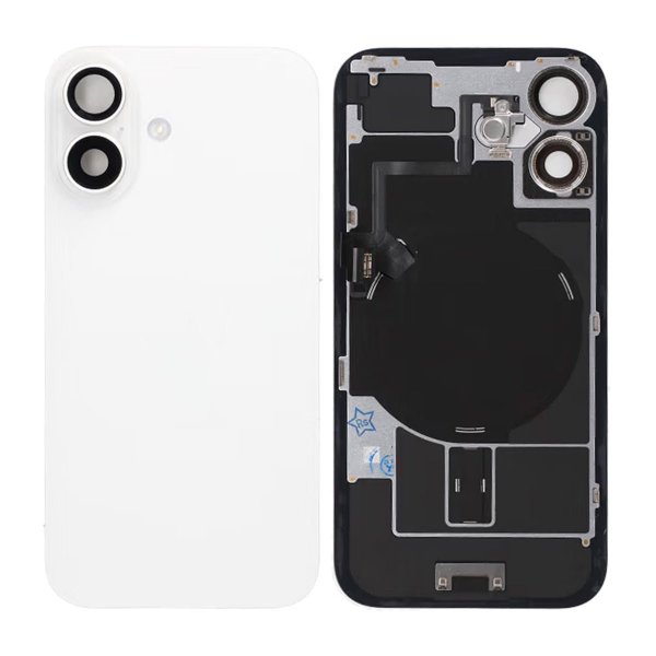 iPhone 16 Bagside Glas - Hvid