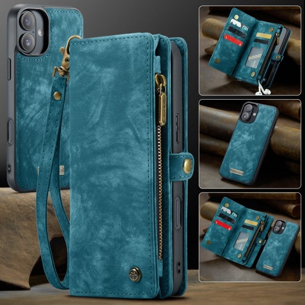 CaseMe iPhone 16 Etui 008 Series Aftageligt Cover Blå