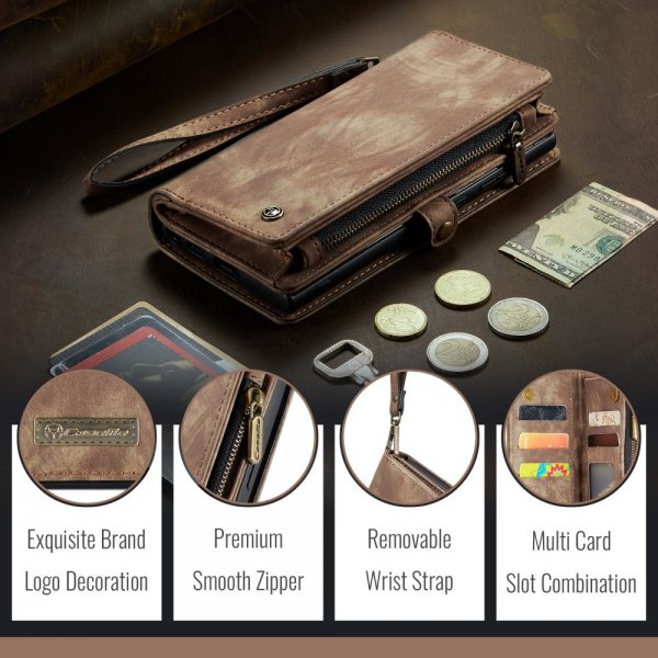 CaseMe iPhone 16 Etui 008 Series Aftageligt Cover Brun
