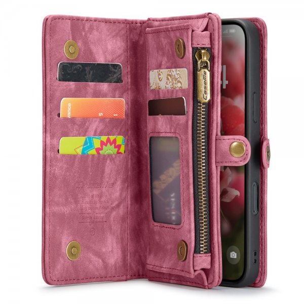 CaseMe iPhone 16 Etui 008 Series Aftageligt Cover Rød