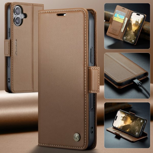 CaseMe iPhone 16 Cover 023 Series Brun