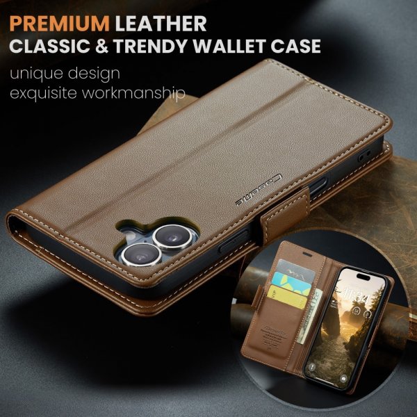 CaseMe iPhone 16 Cover 023 Series Brun