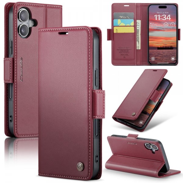 CaseMe iPhone 16 Etui 023 Series Rød