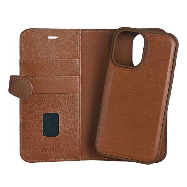 Buffalo iPhone 16 Cover 2-i-1 MagSeries Brun