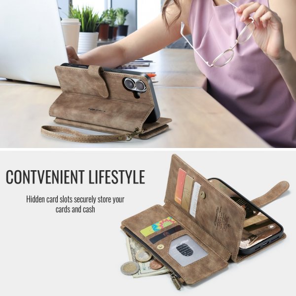 CaseMe iPhone 16 Cover C30 Series Brun