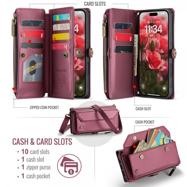 CaseMe iPhone 16 Etui C36 Serie Rød
