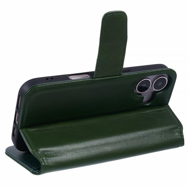 Nordic Covers iPhone 16 Cover Essential Leather Juniper Green