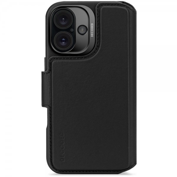 Decoded iPhone 16 Etui Læder Aftagelig Pung Sort