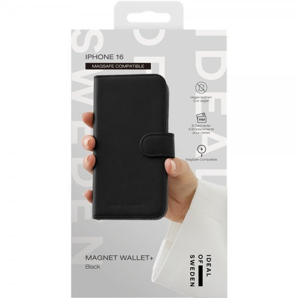 Ideal of Sweden iPhone 16 Cover Magnet Wallet+ MagSafe Sort