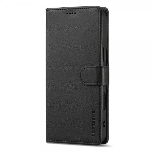 Lc.Imeeke iPhone 16 Cover med Kortlomme og Stativfunktion, Sort
