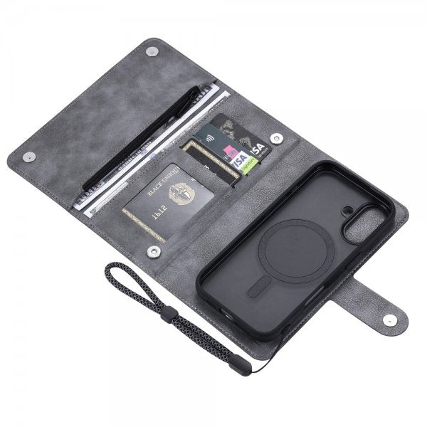 VILI iPhone 16 Cover med Aftageligt Cover GV Series MagSafe Grå
