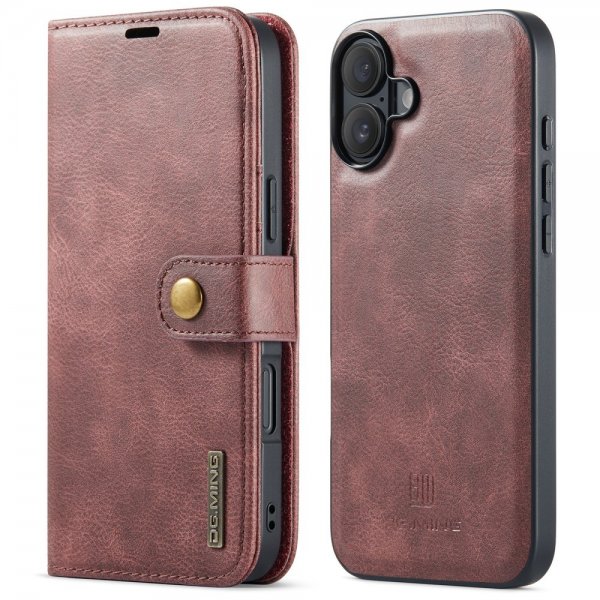 Dg.Ming iPhone 16 Cover med Aftageligt Cover Rød