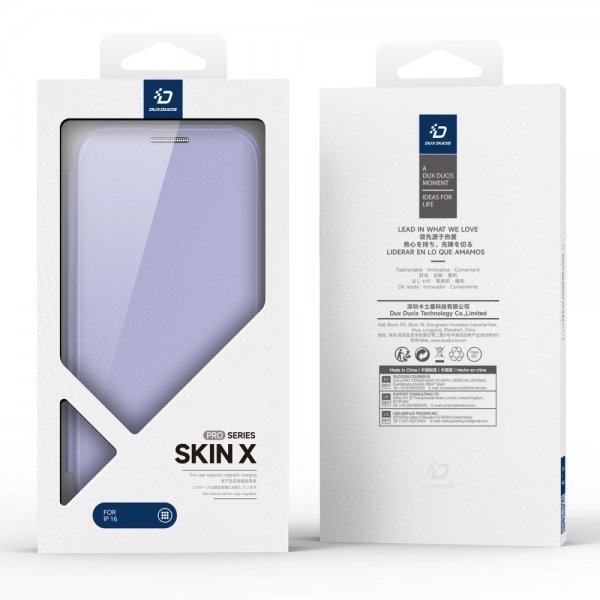 Dux Ducis iPhone 16 Cover Skin X Pro Series Kickstand MagSafe Lilla