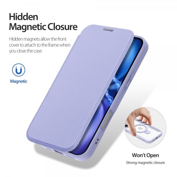 Dux Ducis iPhone 16 Cover Skin X Pro Series Kickstand MagSafe Lilla
