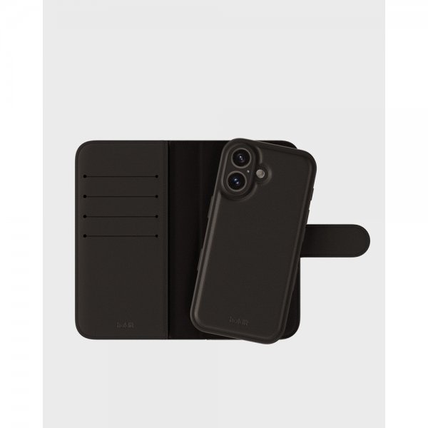 holdit iPhone 16 Etui Pung Wallet Case Magnet Plus Sort