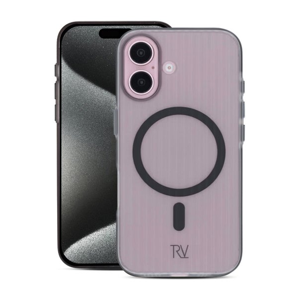Rvelon iPhone 16 Cover Riflet MagSafe Grå