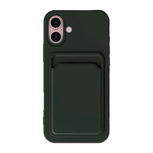 iPhone 16 Cover Kortholder Grøn