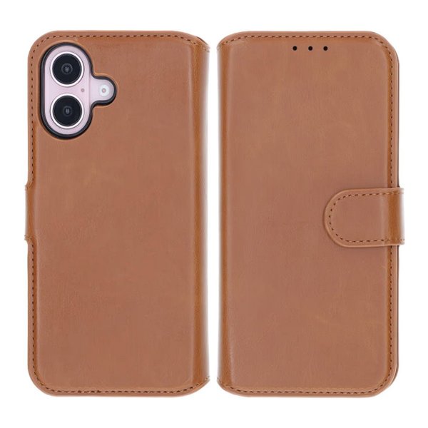 Rvelon iPhone 16 Etui Magnetisk Aftageligt Cover Brun