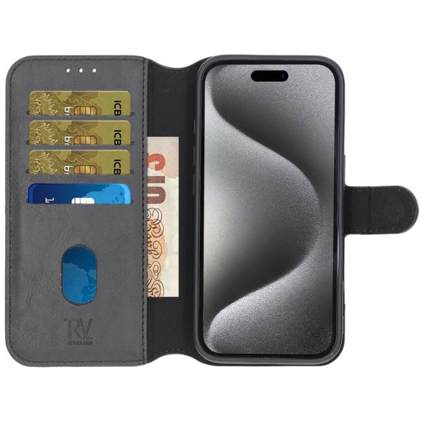 Rvelon iPhone 16 Cover Magnetisk Aftageligt Cover Sort