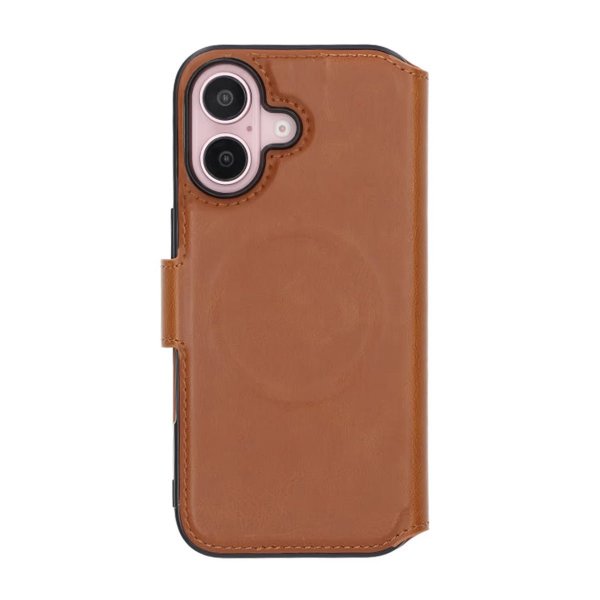 Rvelon iPhone 16 Cover 4 Kortrum MagSafe Brun