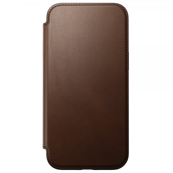 Nomad iPhone 16 Plus Cover Modern Leather Folio Brun
