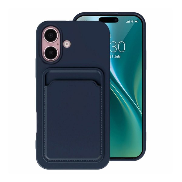 iPhone 16 Plus Cover Pung Blå