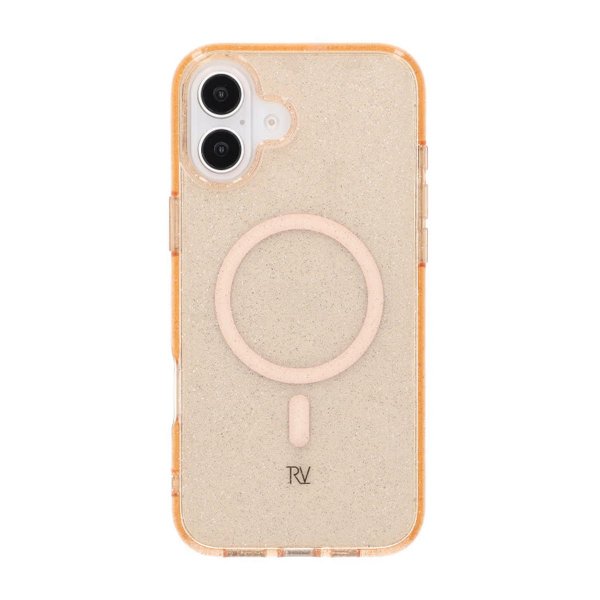 Rvelon iPhone 16 Plus Cover Glitter MagSafe Guld