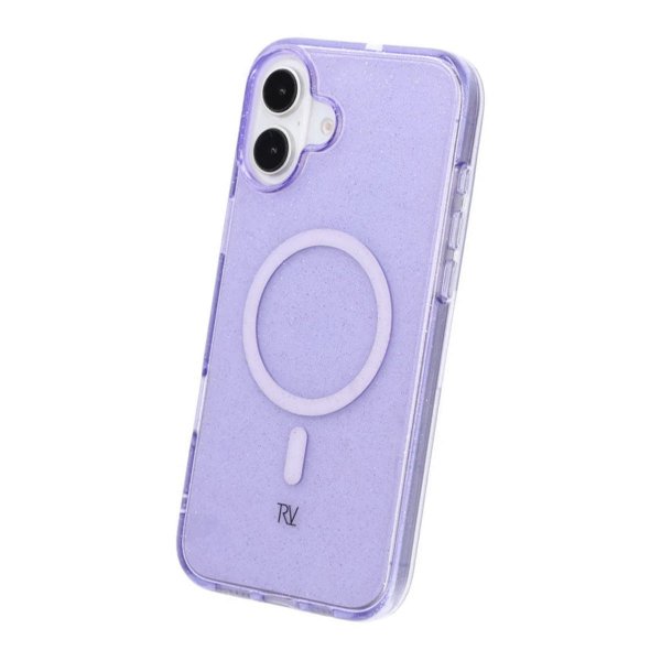 Rvelon iPhone 16 Plus Cover Glitter MagSafe Lilla