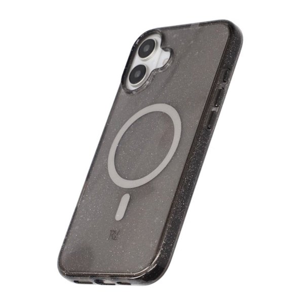 Rvelon iPhone 16 Plus Cover Glitter MagSafe Sort