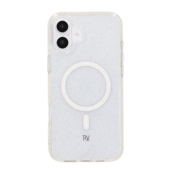 Rvelon iPhone 16 Plus Cover Glitter MagSafe Hvid