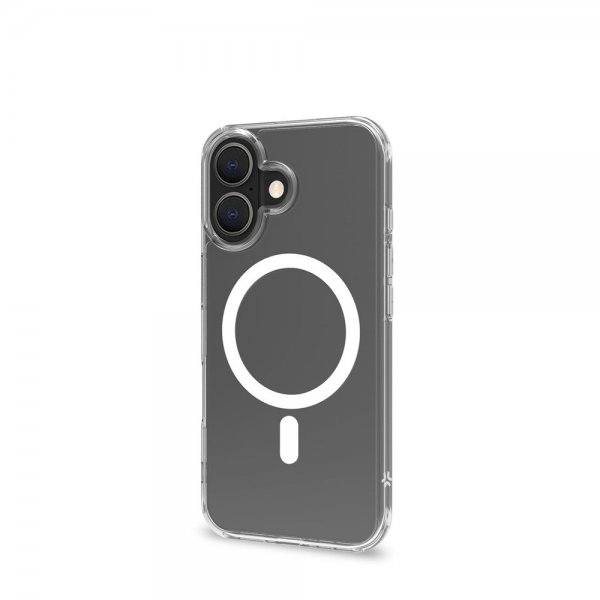 Celly iPhone 16 Plus Cover GELSKINMAG Gennemsigtig Hvid